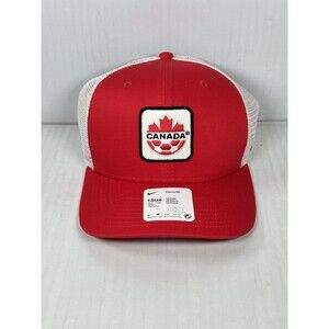 Nike Canada Soccer Team Men’s Classic99 Trucker Snapback Hat Red White NEW OSFM